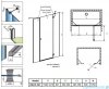 Radaway Torrenta DWJS drzwi wnękowe 160 prawe przejrzyste 1320812-01-01R/1320370-01-01